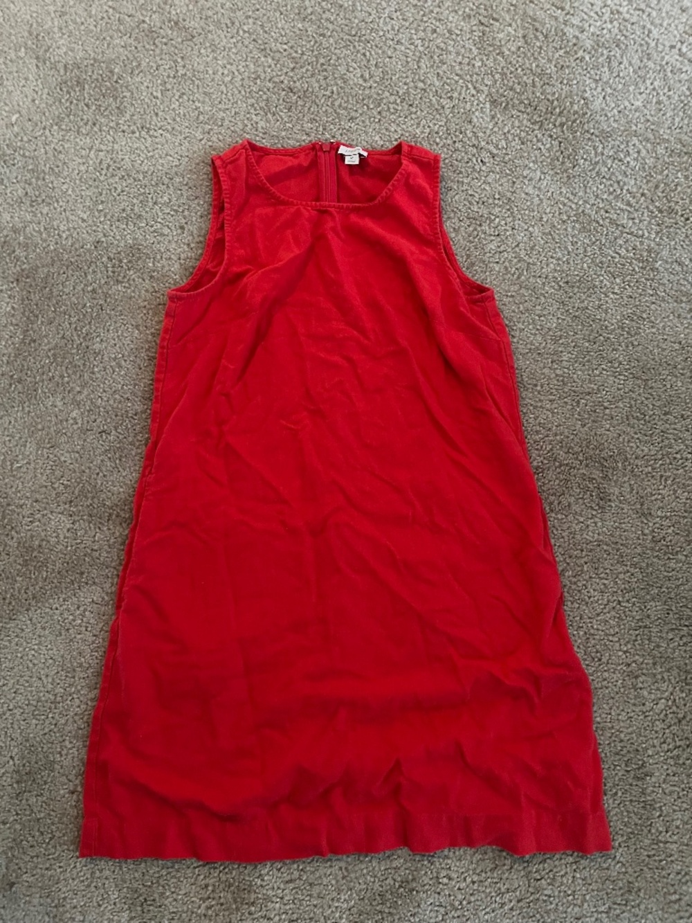 Jcrew Red Linen Shift Dress